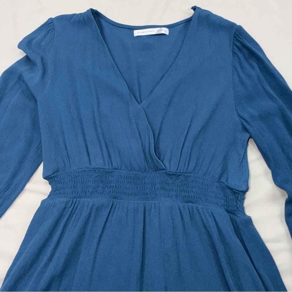 Altar'd State Blue Long Sleeve Dress - Picture 6 of 12
